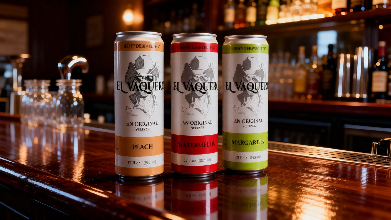 El Vaquero Seltzers 4-Pack - Non-alcoholic THC Beverage